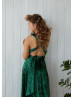 Emerald Green Velvet Convertible Bridesmaid Dress